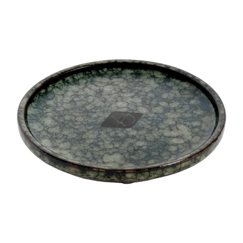 D&D Futterschale Jasper 13 x 13 x 2 cm grün Begrenztes Angebot
